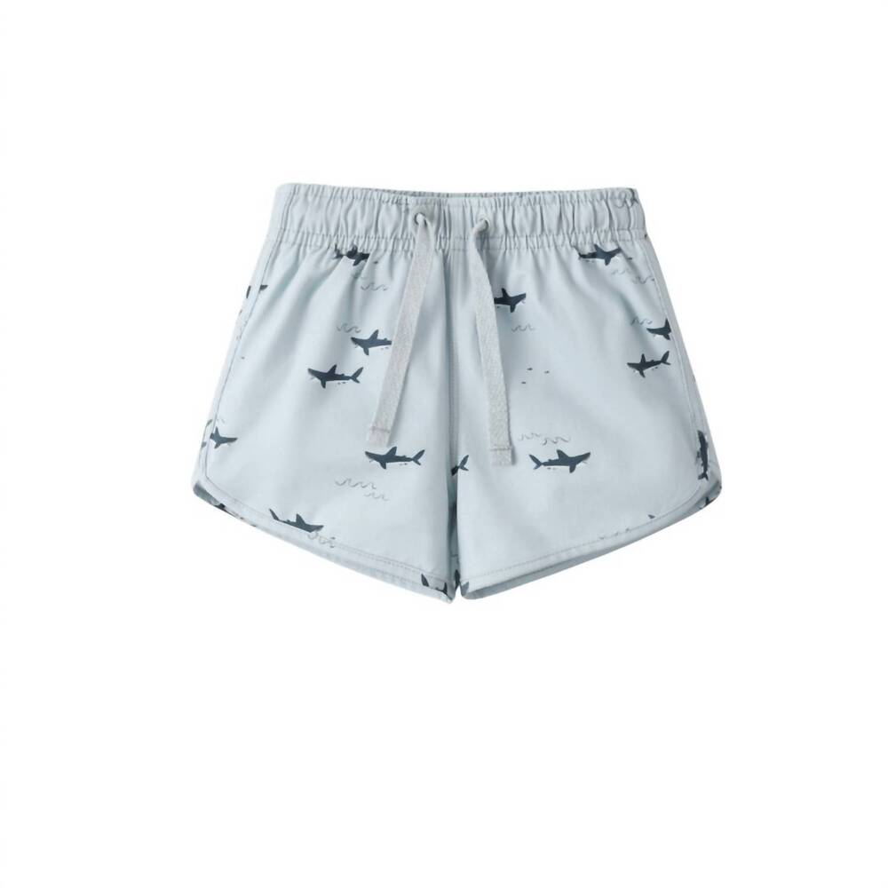 NEW RYLEE + CRU boys swim trunks in sharks